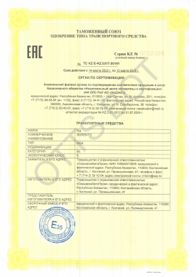 ОТТС ТС KZ E-KZ.0317.00191 — превью документа